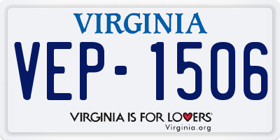 VA license plate VEP1506