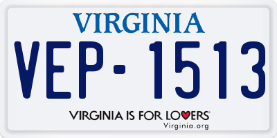 VA license plate VEP1513