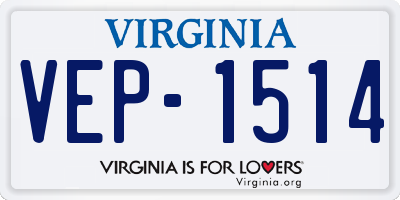 VA license plate VEP1514