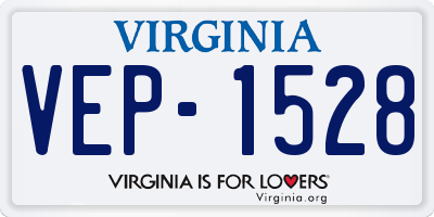 VA license plate VEP1528