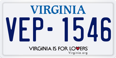 VA license plate VEP1546