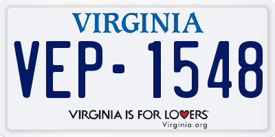VA license plate VEP1548