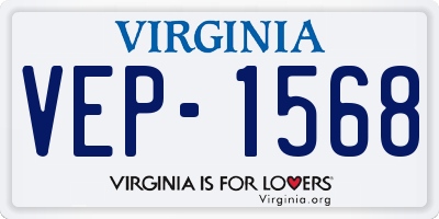 VA license plate VEP1568