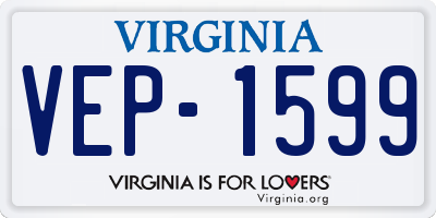VA license plate VEP1599