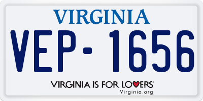 VA license plate VEP1656