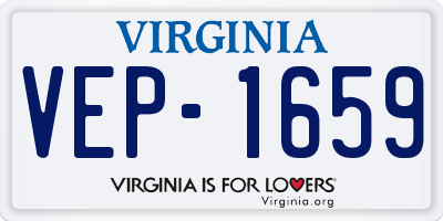 VA license plate VEP1659