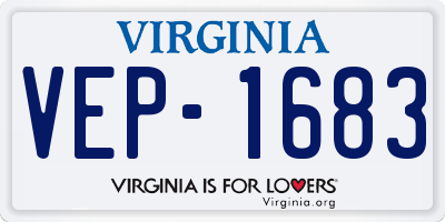 VA license plate VEP1683