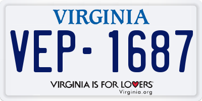 VA license plate VEP1687