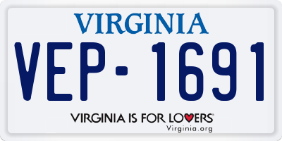 VA license plate VEP1691