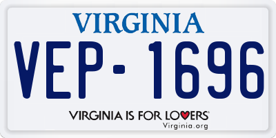 VA license plate VEP1696