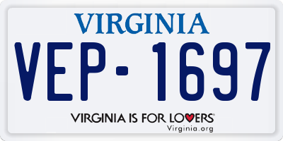 VA license plate VEP1697