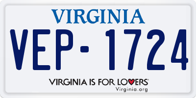 VA license plate VEP1724