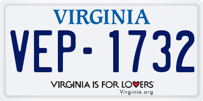 VA license plate VEP1732