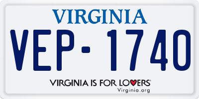 VA license plate VEP1740