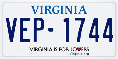 VA license plate VEP1744