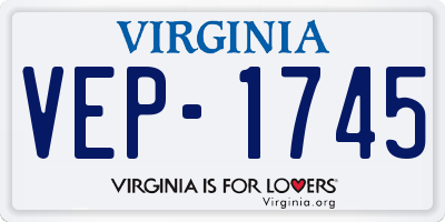 VA license plate VEP1745
