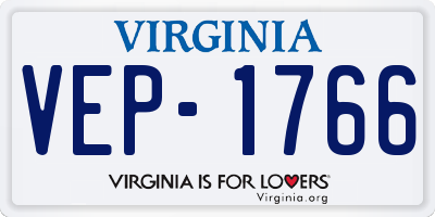 VA license plate VEP1766