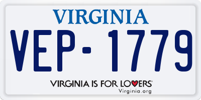 VA license plate VEP1779