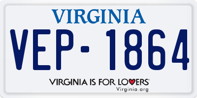 VA license plate VEP1864