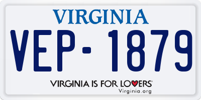 VA license plate VEP1879