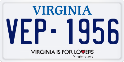 VA license plate VEP1956