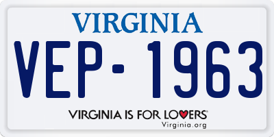 VA license plate VEP1963