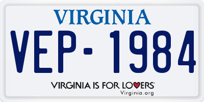 VA license plate VEP1984