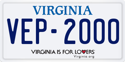 VA license plate VEP2000