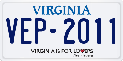 VA license plate VEP2011