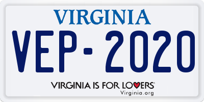VA license plate VEP2020
