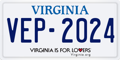 VA license plate VEP2024