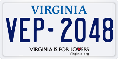 VA license plate VEP2048