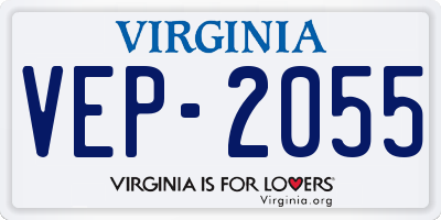 VA license plate VEP2055