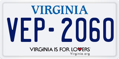 VA license plate VEP2060
