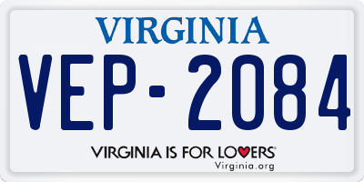 VA license plate VEP2084