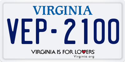 VA license plate VEP2100