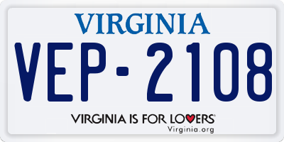 VA license plate VEP2108