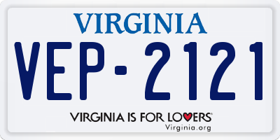 VA license plate VEP2121