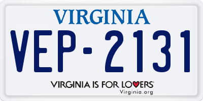 VA license plate VEP2131