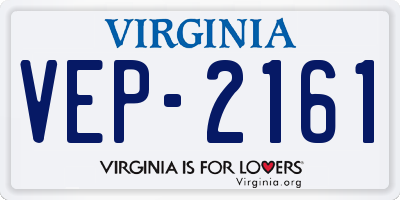 VA license plate VEP2161