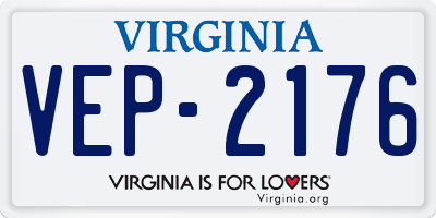 VA license plate VEP2176