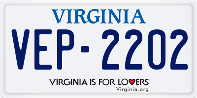 VA license plate VEP2202