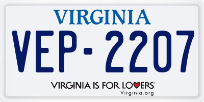 VA license plate VEP2207
