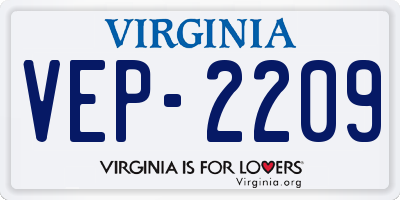 VA license plate VEP2209
