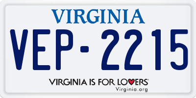VA license plate VEP2215