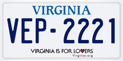 VA license plate VEP2221