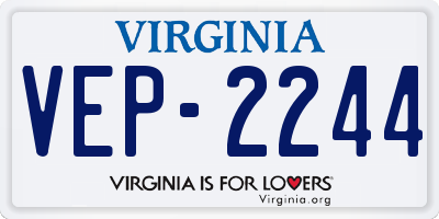 VA license plate VEP2244