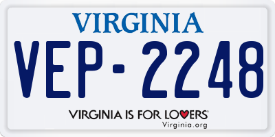 VA license plate VEP2248