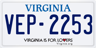VA license plate VEP2253
