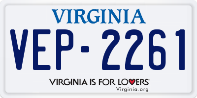 VA license plate VEP2261